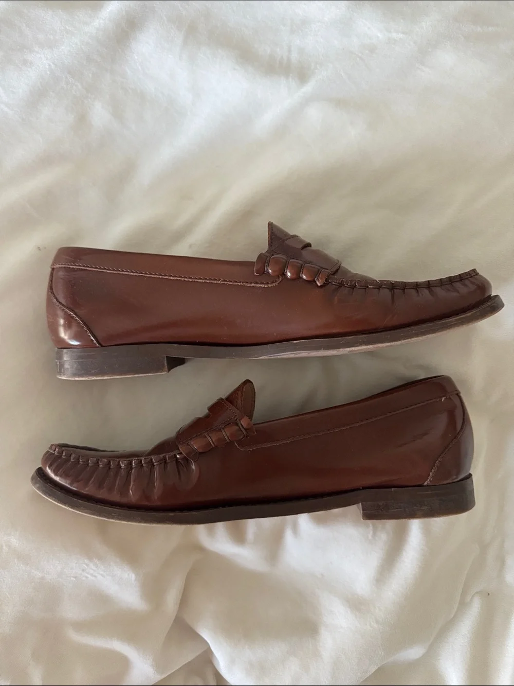 J. Crew Winona Penny Loafers in Italian Spazzolato Leather